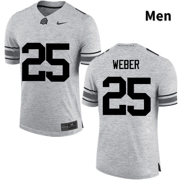 Ohio State Buckeyes Mike Weber Men's #25 Gray Game Stitched College Football Jersey